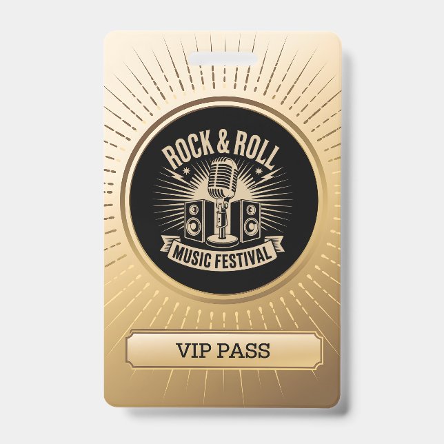 VIP All Access Pass Event-ID-Abzeichen Ausweis (Vorderseite)