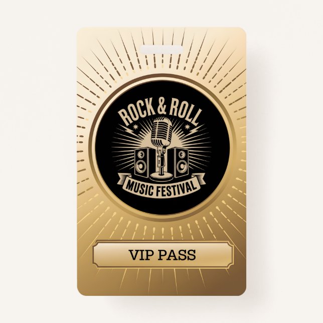 VIP All Access Pass Event-ID-Abzeichen Ausweis (Vorderseite)