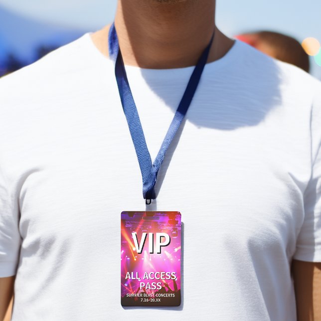 VIP All Access Pass Konzertveranstaltung Ausweis (VIP All Access Pass Concert Event Badge)