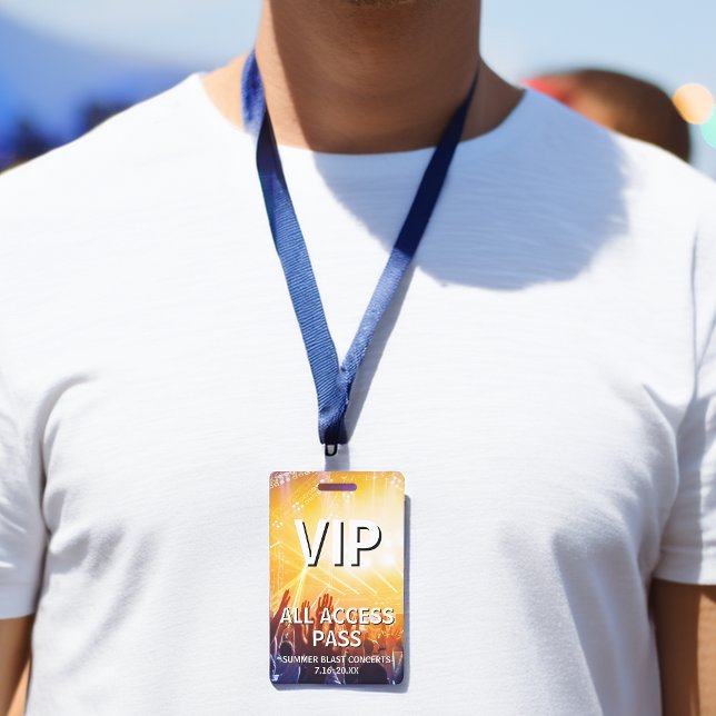 VIP All Access Pass Konzertveranstaltung Ausweis (VIP All Access Pass Concert Event Badge)
