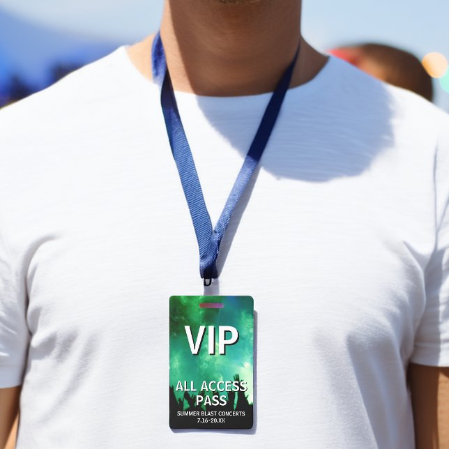 VIP All Access Pass Konzertveranstaltung Ausweis (VIP All Access Pass Concert Event Badge)