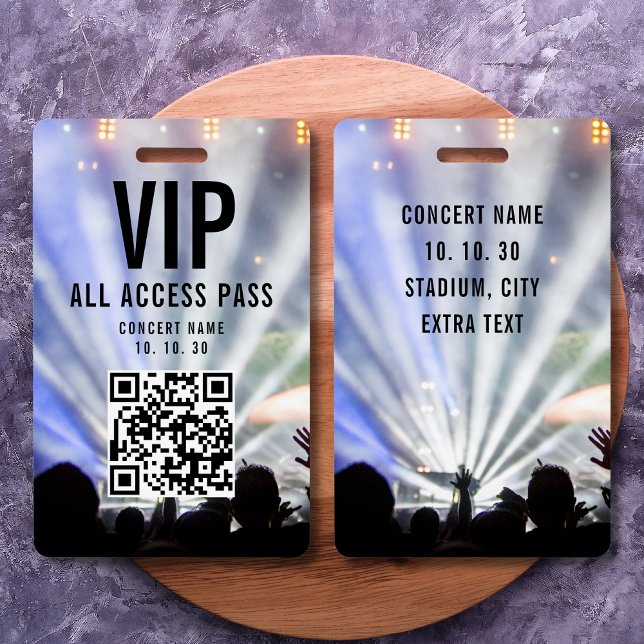 VIP All Access Pass QR Code Concert Ausweis (Von Creator hochgeladen)