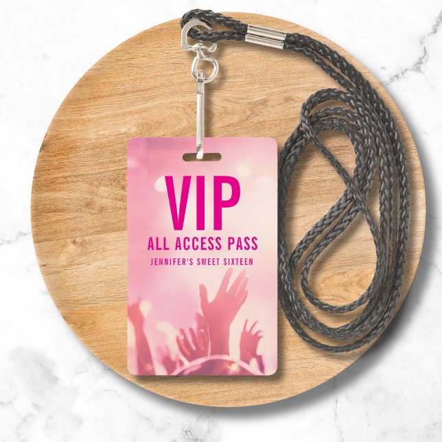 VIP All Access Pass Sweet Sixteen Birthday Ausweis (Von Creator hochgeladen)