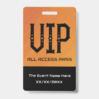 VIP All Access Pass Ticket Holder ID Ausweis
