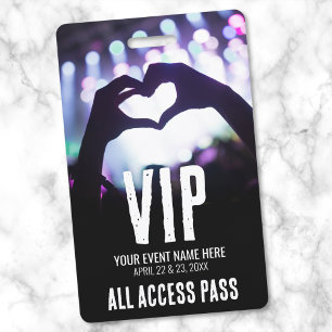VIP All Access Pass Veranstaltung Ausweis