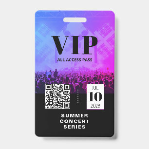 VIP All Access QR Code Concept Abzeichen Ausweis