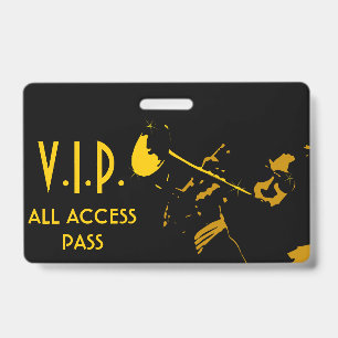 VIP Alle Zutritt Horizontal Pass bei Musical Event Ausweis