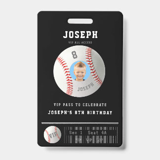 VIP-Baseball-Pass Custom-Foto-Geburtstagsfeier Ausweis