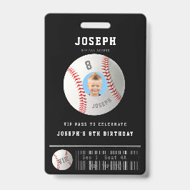 VIP Baseball Pass Custom Foto Geburtstagspartei Ausweis