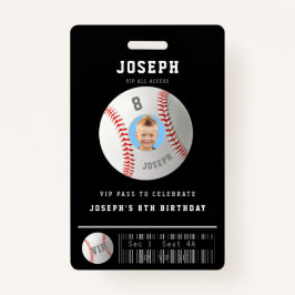 VIP Baseball Pass Custom Foto Geburtstagspartei Ausweis