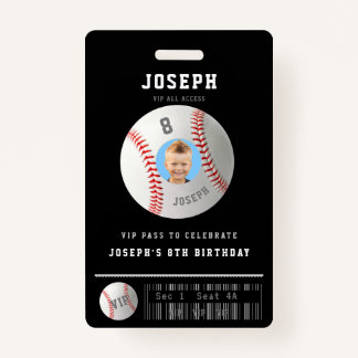 VIP Baseball Pass Custom Foto Geburtstagspartei Ausweis