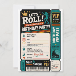 VIP Birthday Invitations for SpinNations Einladung