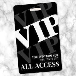 VIP Black All Access Event Ausweis
