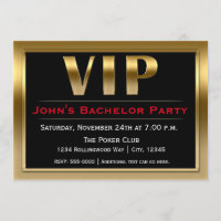 VIP Black & Gold Luxus Party Einladung