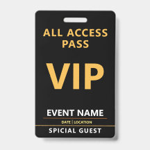 VIP-Event-Abzeichen – Design für All-Access-Pass