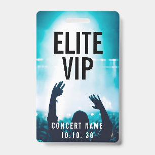 VIP-Event-Foto mit individuellem Namen Konzert Ausweis