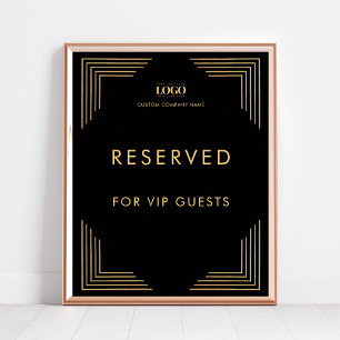 VIP-Event für Schwarz und Gold-Logos reserviert Ta Poster