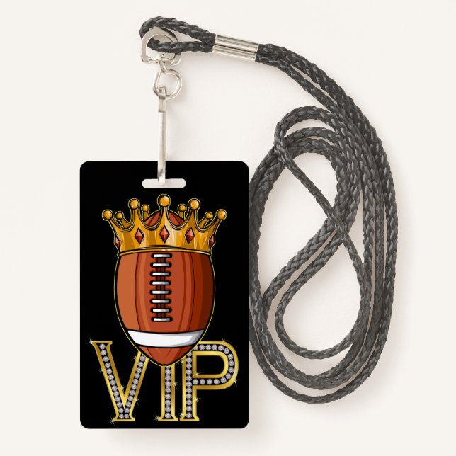 VIP Football Lanyard Abzeichen Ausweis (Vorderseite mit Schlüsselband)