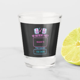 VIP-Geburtstagsfeier Neon-Squad personalisierter G Schnapsglas