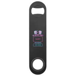 VIP Geburtstagsfeier Neon Squad Personalisierter G Speed Flaschenöffner