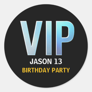 VIP Geburtstagsparty, VIP Pass Runder Aufkleber