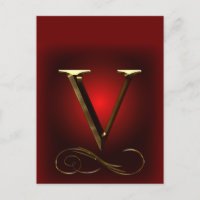 VIP Gold "V"-Monogramm in rot und schwarz