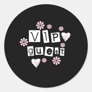 VIP Guest-Blume Runder Aufkleber