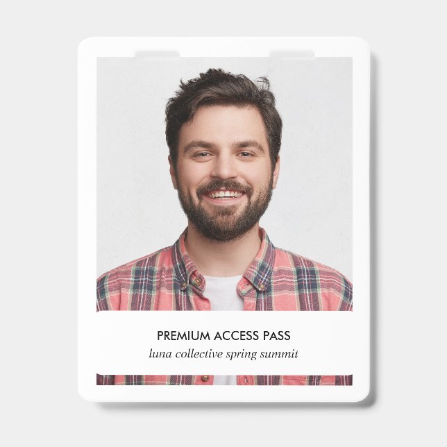 VIP-Konferenz-Foto-Zugangs-Pass-Design Ausweis (Vorderseite)