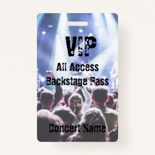 VIP Konzert Festival Band Event Backstage Pass Ausweis