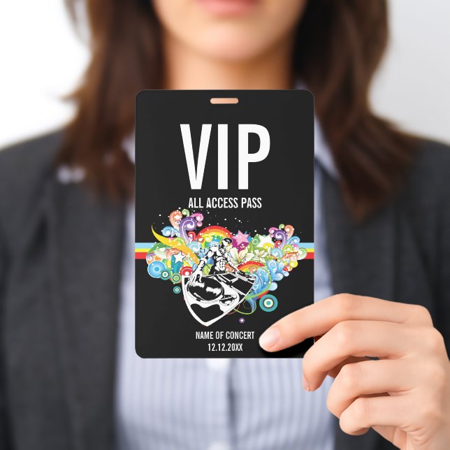 VIP-Konzertpass mit allem Zugang Ausweis (Präsentiert)