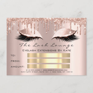 VIP Lashes Rose Spark Gold Makeup Zertifikat Gesch Einladung
