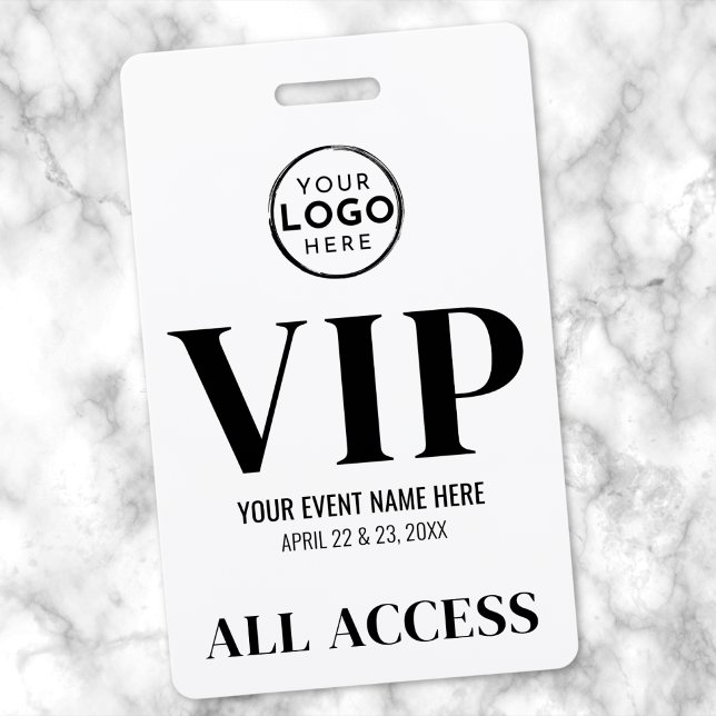 VIP Logo All-Access-Event Ausweis (VIP Logo All Access Event Badge)