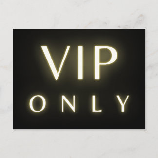 Vip-only neon-glühendes Luxus-Textdesign Postkarte
