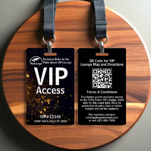 VIP-Pass-Abzeichen Benutzerdefinierter schwarzer Ausweis
