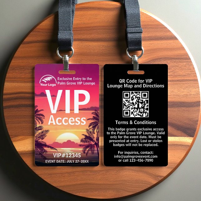 VIP-Pass-Abzeichen | Kundenspezifischer Palm Grove Ausweis (Von Creator hochgeladen)