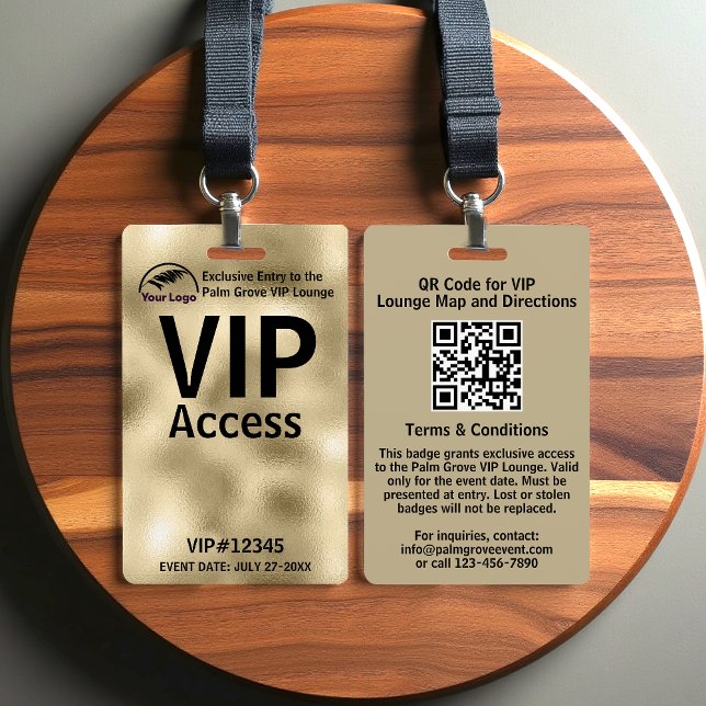 VIP-Pass-Abzeichen | Kundenspezifischer QR-Code un Ausweis (Von Creator hochgeladen)