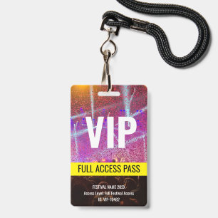 VIP-Pass Backstage Musikfestival Konzert Ausweis