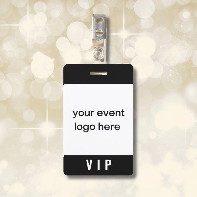 VIP Pass Einfach Schwarz/Weiß Ausweis (Von Creator hochgeladen)