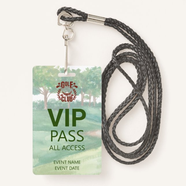 VIP PASS Foto-Logo-Veranstaltung Ausweis (Vorderseite mit Schlüsselband)