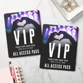 VIP-Pass für alle Veranstaltungen Ausweis