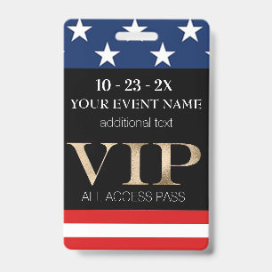 VIP-Pass für die American Flag-Veranstaltung Ausweis