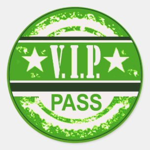 VIP Pass Party Sticker (grün)