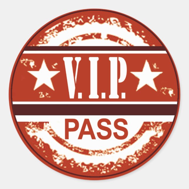 VIP Pass Party Sticker (Russet) (Vorderseite)