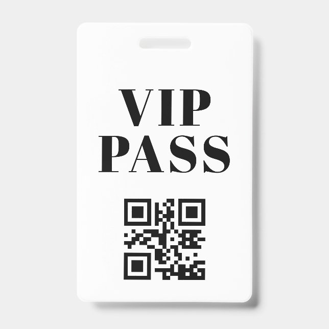 VIP-Pass-QR-Code minimalist modern Ausweis (Vorderseite)