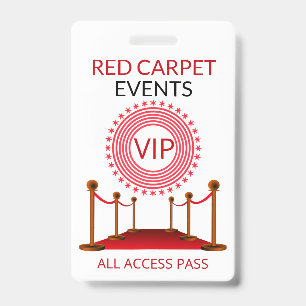 VIP Pass Red Teppich Ausweis