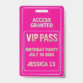VIP-Pass zum Geburtstag Ausweis
