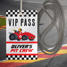 VIP-Pit-Crew-Pass für eine Rennwagen-Geburtstagsfe