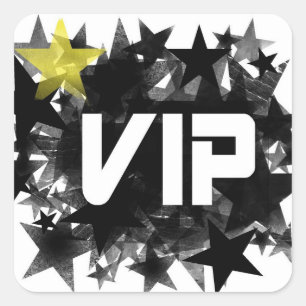 VIP QUADRATISCHER AUFKLEBER