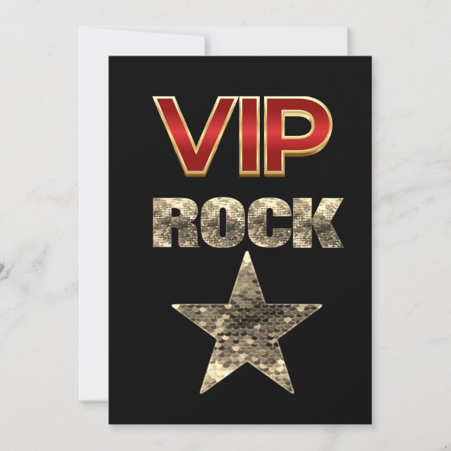 VIP Rock Star Geburtstagkarte Feiertagskarte (Vorderseite)