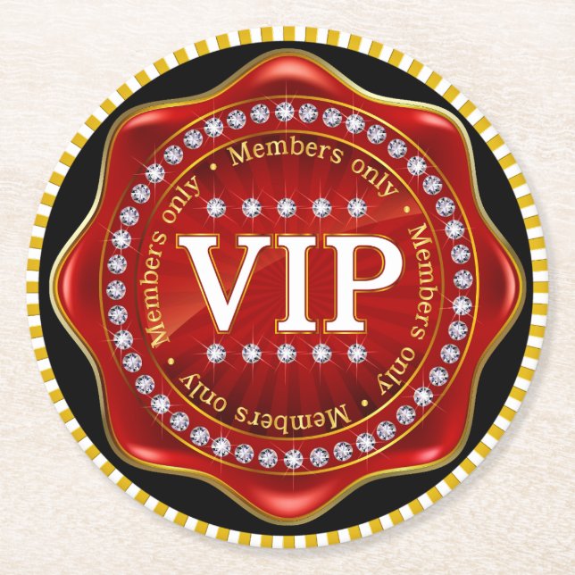 VIP RUNDER PAPPUNTERSETZER (Vorderseite)